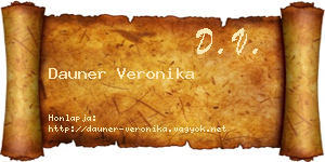 Dauner Veronika névjegykártya